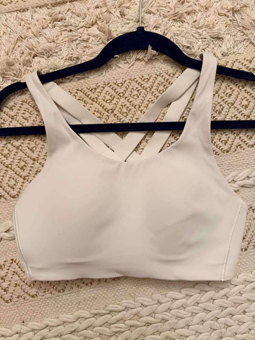 Lululemon white Cross-Back Sports Bra